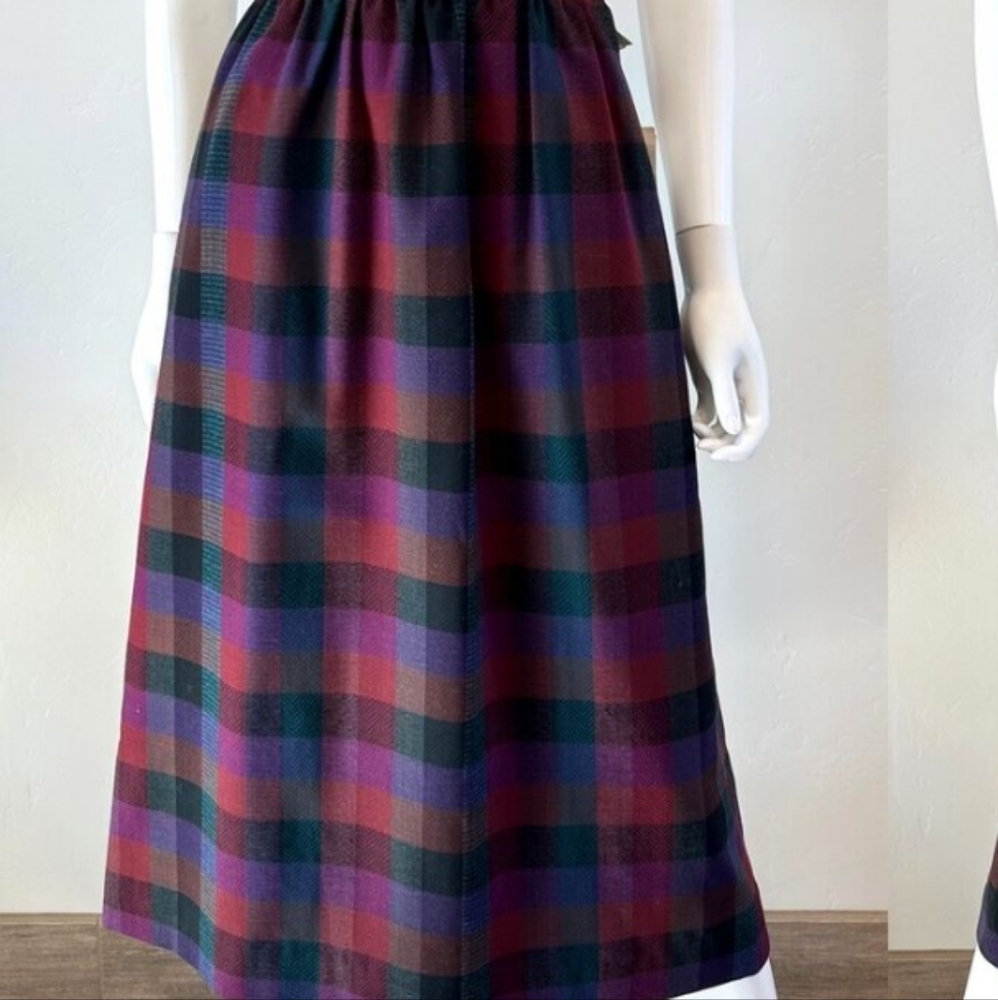 Red and Purple A-Line Maxi Skirt for Casual Wear